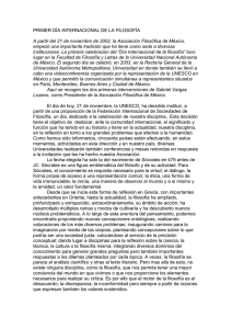 Primer día internacional de la filosofía
