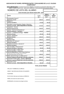 número de lista del alumno
