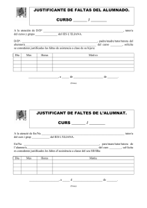justificante de faltas del alumnado. curso ______