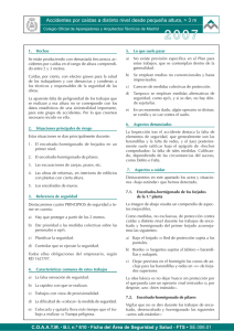Accidentes por caídas a distinto nivel desde pequeña altura, > 3 m