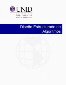 Diseño Estructurado de Algoritmos