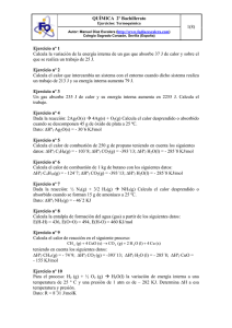 QUÍMICA 2º Bachillerato 1(8) Ejercicio nº 1 Calcula la variación de