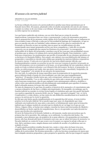 El acceso a la carrera judicial