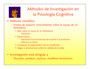 Métodos de Investigación en la Psicología Cognitiva