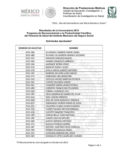 Mar 16. Resultados de la Convocatoria del Programa de
