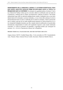 desistimiento de la demanda laboral y acciones intentadas. para