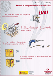 Frente al riesgo de contacto eléctrico
