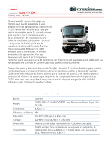 Isuzu FTR 33M El mercado de hoy en día exige un