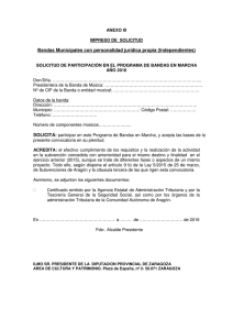 Bandas Municipales con personalidad jurídica propia