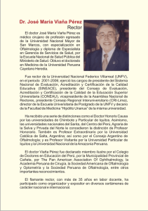 Hoja de vida Dr. José María Viaña Pérez
