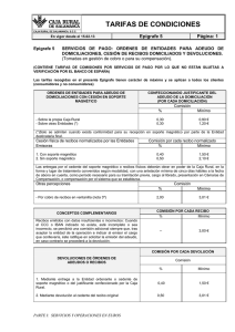 Caja Rural de Salamanca - Órdenes de entidades para a deudo de