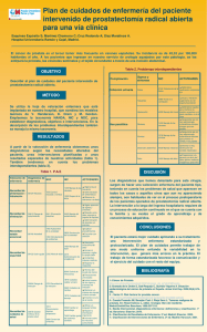 Plan de cuidados de enfermería del paciente intervenido de