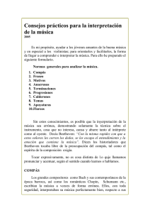 Consejos prácticos para la interpretación de la música