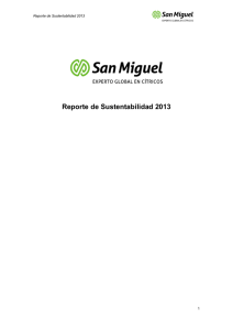 San Miguel- Reporte de Sustentabilidad 2013