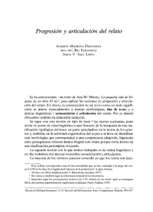 Progresión y articulación del relato