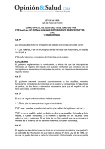 LEY 92 de 1938 (26 de mayo de 1938) DIARIO OFICIAL No 23.803