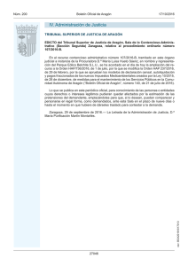 EDICTO del Tribunal Superior de Justicia de Aragón, Sala de lo