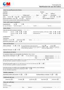 Notificación de caso de Cólera