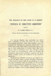 "HERENCIA DE CARACTERES ADQUIRIDOS`