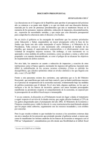 Discusión Presupuestal 06/09/2001