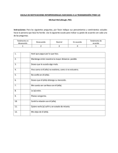 Michael McCullough, PhD. Instrucciones: Para las