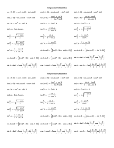Trigonometric Identities