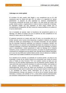 Liderazgo con vision global - Bienvenidos Francisco Rangel Cáceres
