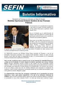 Medidas Oportunas Evitaron Quiebra de las Finanzas Públicas