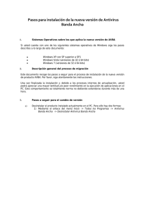 Pasos para instalación de la nueva versión de Antivirus