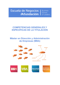 COMPETENCIAS GENERALES Y ESPECÍFICAS DE LA