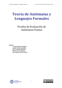 Teoría de Autómatas y Lenguajes Formales