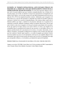 sucesión. su trámite extrajudicial ante notario público no requiere de