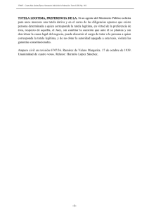 TUTELA LEGITIMA, PREFERENCIA DE LA. Si un agente del