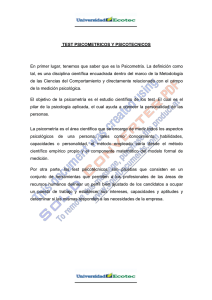 TEST PSICOMETRICOS Y PSICOTECNICOS En primer lugar