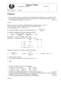 Termoquímica y equilibrio