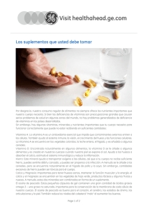 Los suplementos que usted debe tomar