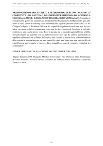 arrendamiento, precio cierto y determinado en el contrato de. lo