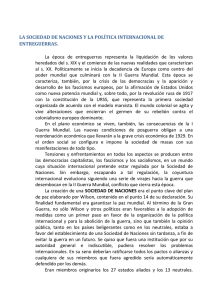 LA SOCIEDAD DE NACIONES Y LA POLÍTICA INTERNACIONAL
