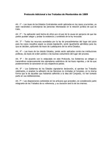 Protocolo Adicional a los Tratados de Montevideo de 1889