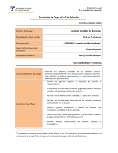 Descripción de Cargo y Perfil de Selección