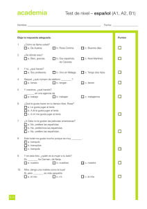 Test de nivel – español (A1, A2, B1)