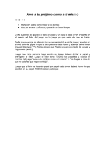 Ama a tu prójimo como a ti mismo