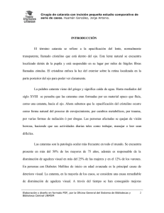 INTRODUCCIÓN El término catarata se refiere a la
