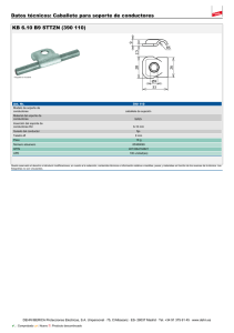 Datos técnicos: Caballete para soporte de conductores KB 6.10 B9