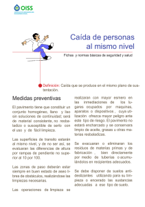 Caída de personas al mismo nivel