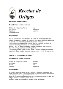 Recetas de Ortigas - Conservas y Ahumados Lou SL