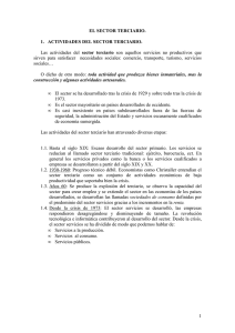1 EL SECTOR TERCIARIO. 1. ACTIVIDADES DEL SECTOR