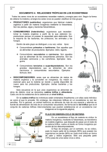 DOCUMENTO 4: RELACIONES TRÓFICAS EN LOS ECOSISTEMAS