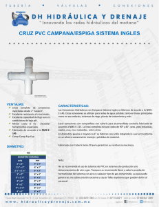 cruz pvc campana/espiga sistema ingles