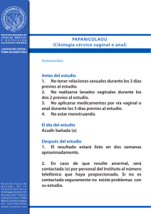 PAPANICOLAOU (Citología cérvico vaginal o anal) Antes del